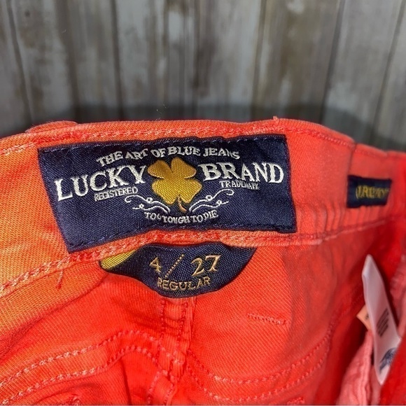 Lucky Brand Hot Coral Charlie Skinny Jeans - Picture 5 of 6